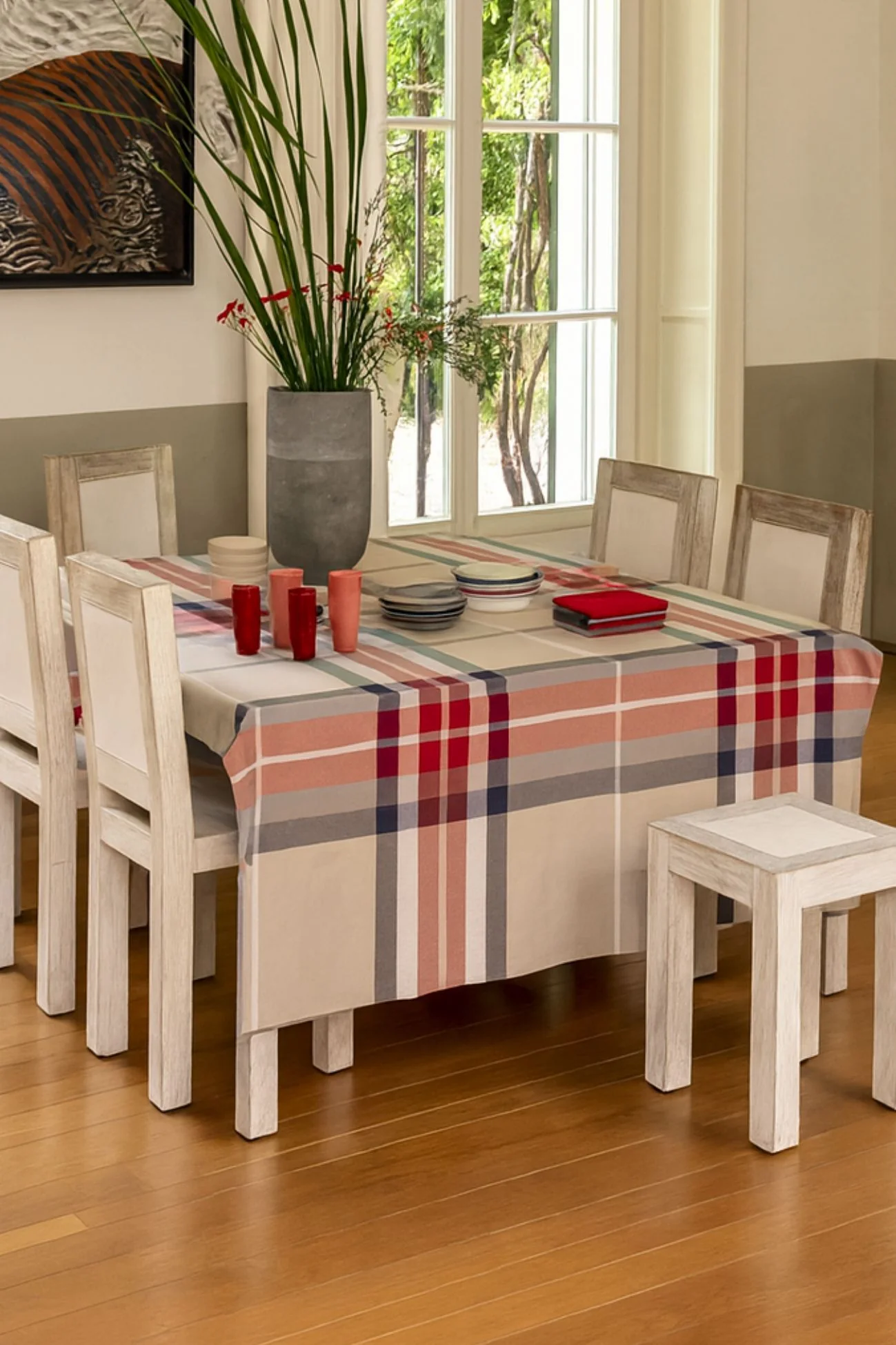 Tovaglia Bossi Tartan Type 1427 in ambientazione
